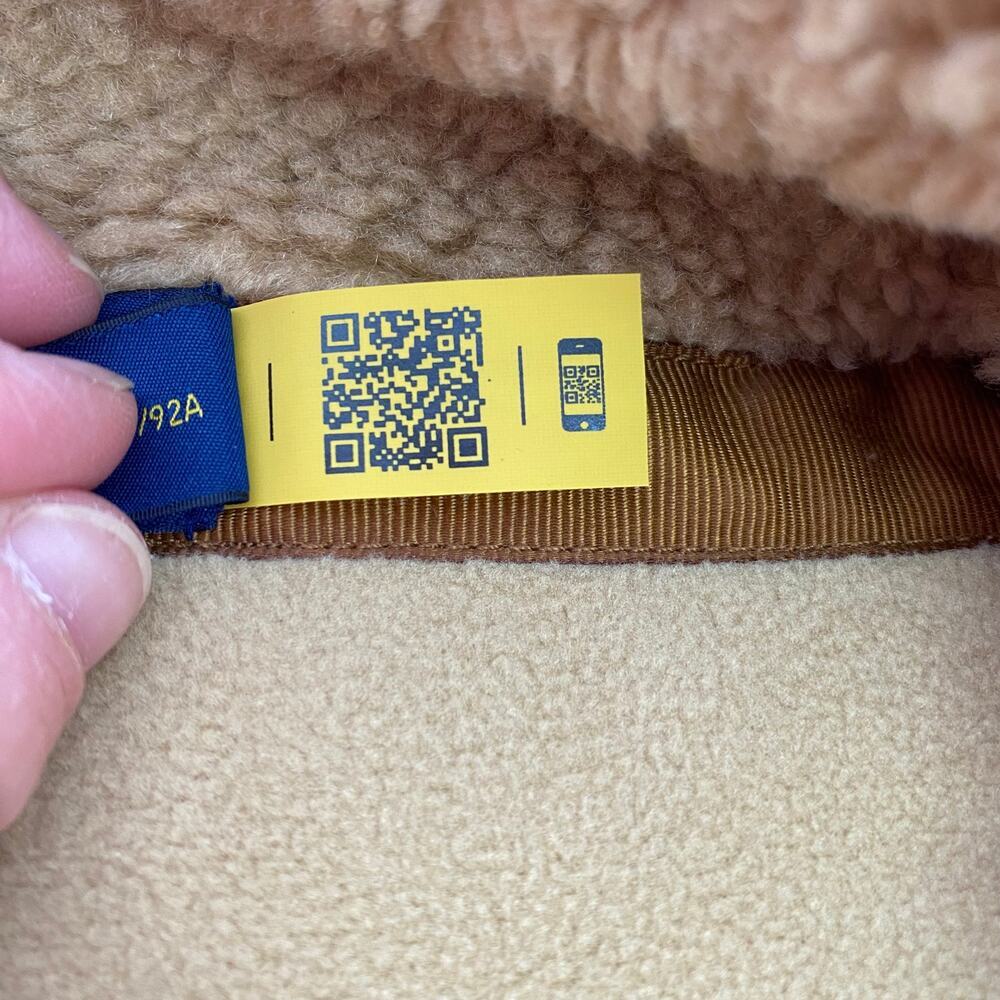 Polo Ralph Lauren Teddy Bear Fleece & Leather Cropped Jacket - Medium - Picture 12 of 13